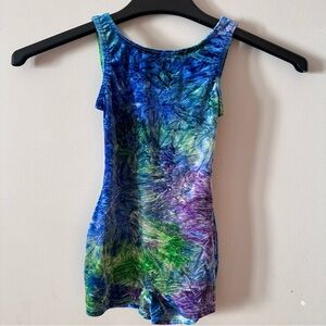 Velvet tie dye leotard
